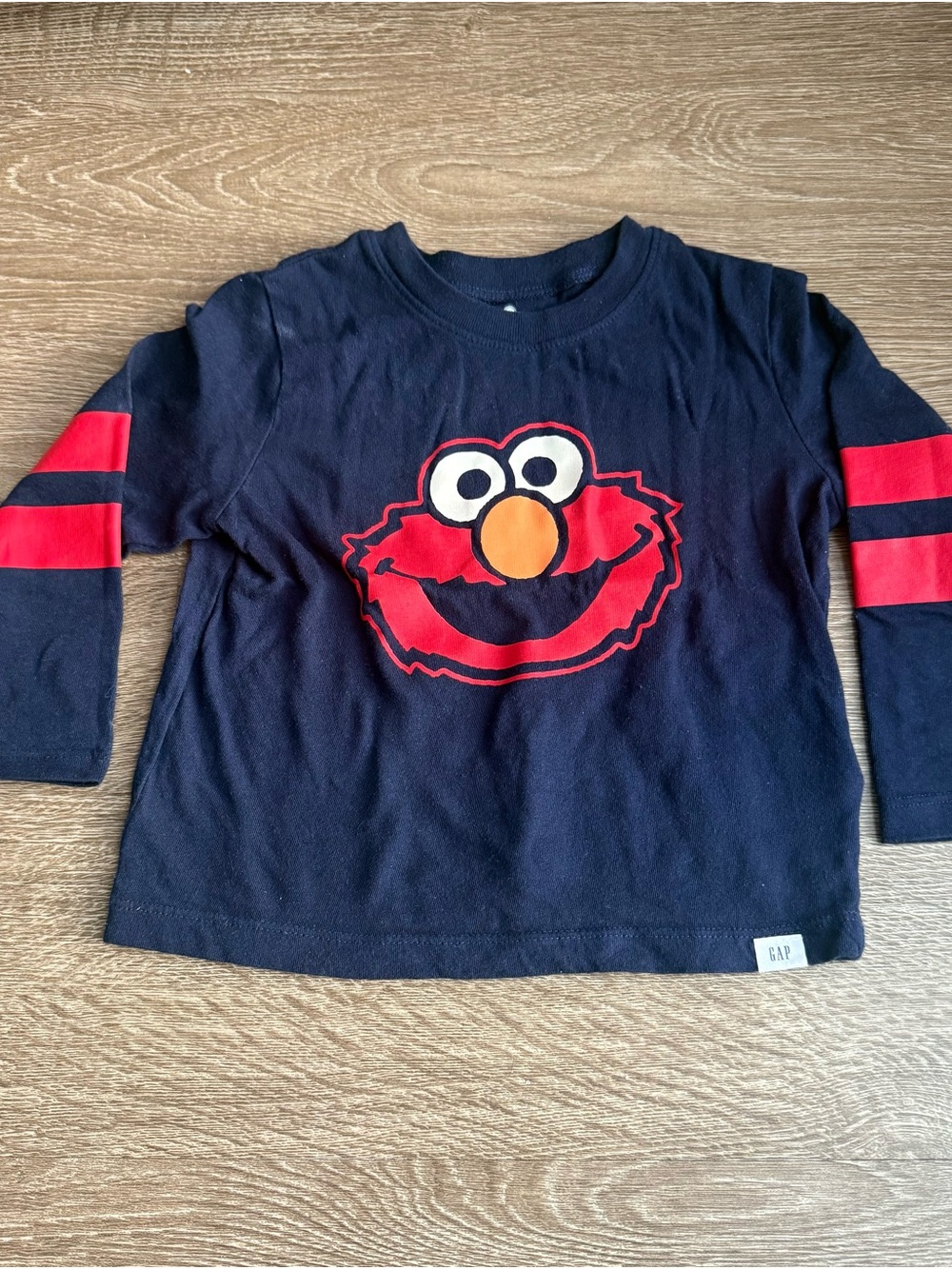 GAP Navy Long-Sleeve Tee with Red Elmo Graphic